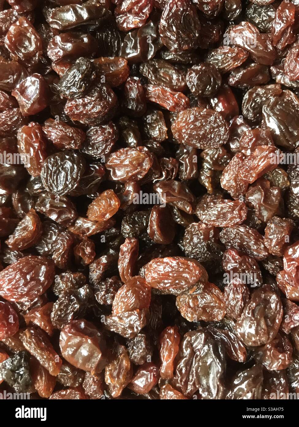 Plusieurs raisins secs sud-africains - Image de stock capturée avec un smartphone