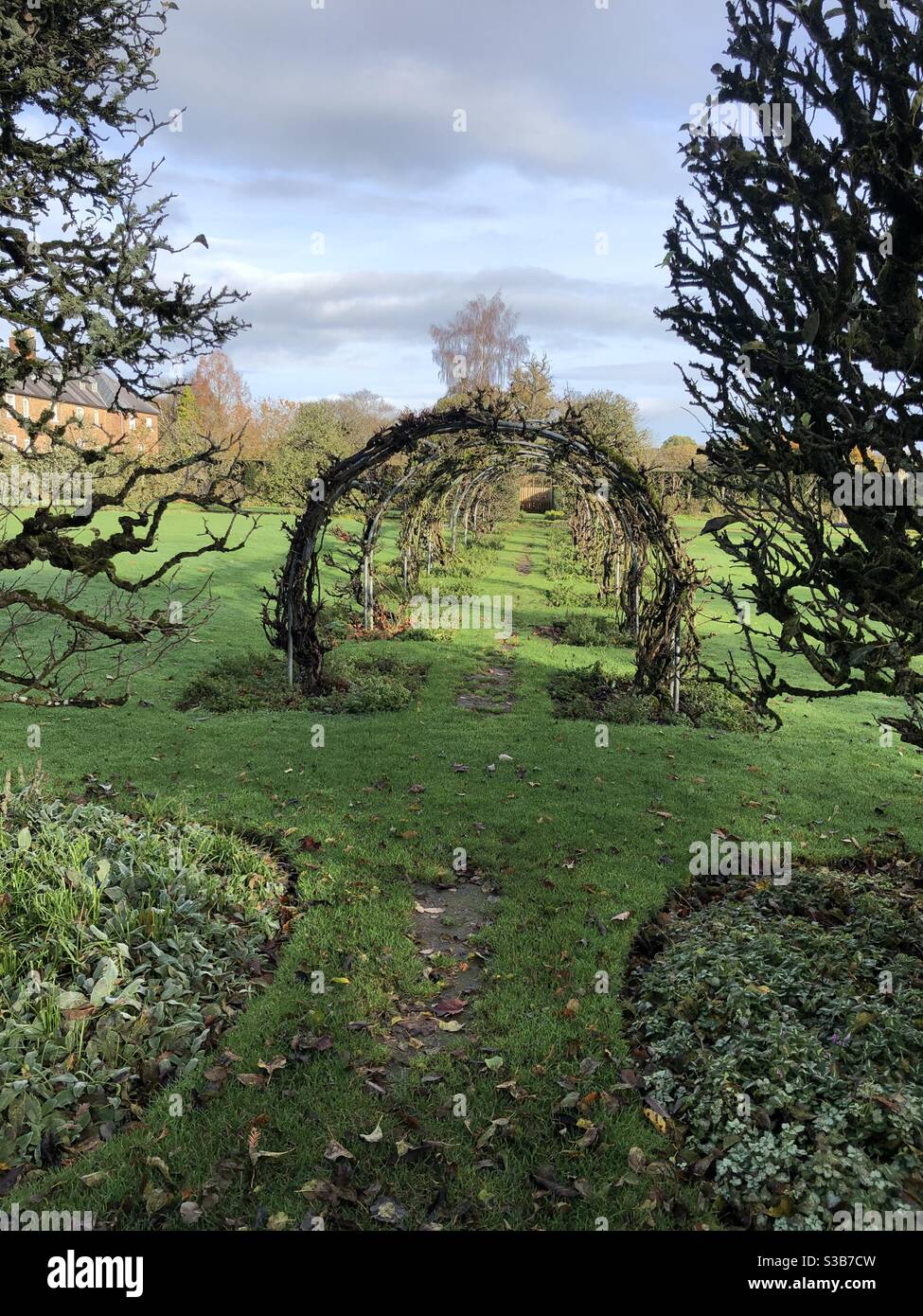 Jardins du château de Powis Banque D'Images