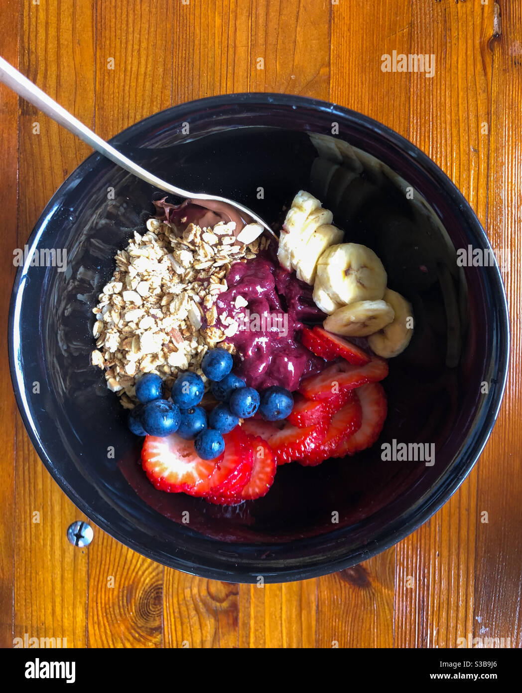 Bol de petit-déjeuner Açai fait maison Banque D'Images