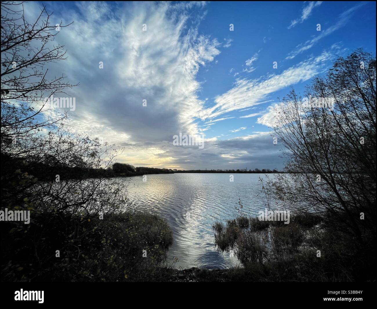 Réservoir East Ardsley près de Leeds, West Yorkshire. Fait partie du système de Yorkshire Water. Banque D'Images