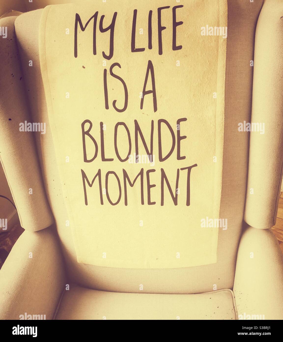 Les blonds ont plus de plaisir mais sont aussi le mais de plus de blagues! Banque D'Images