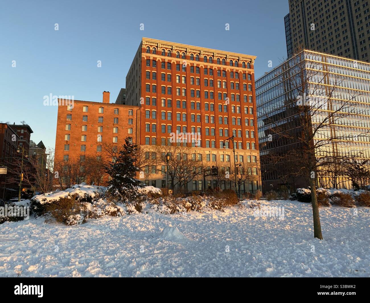 New York condo Snow day - Image de stock capturée avec un smartphone
