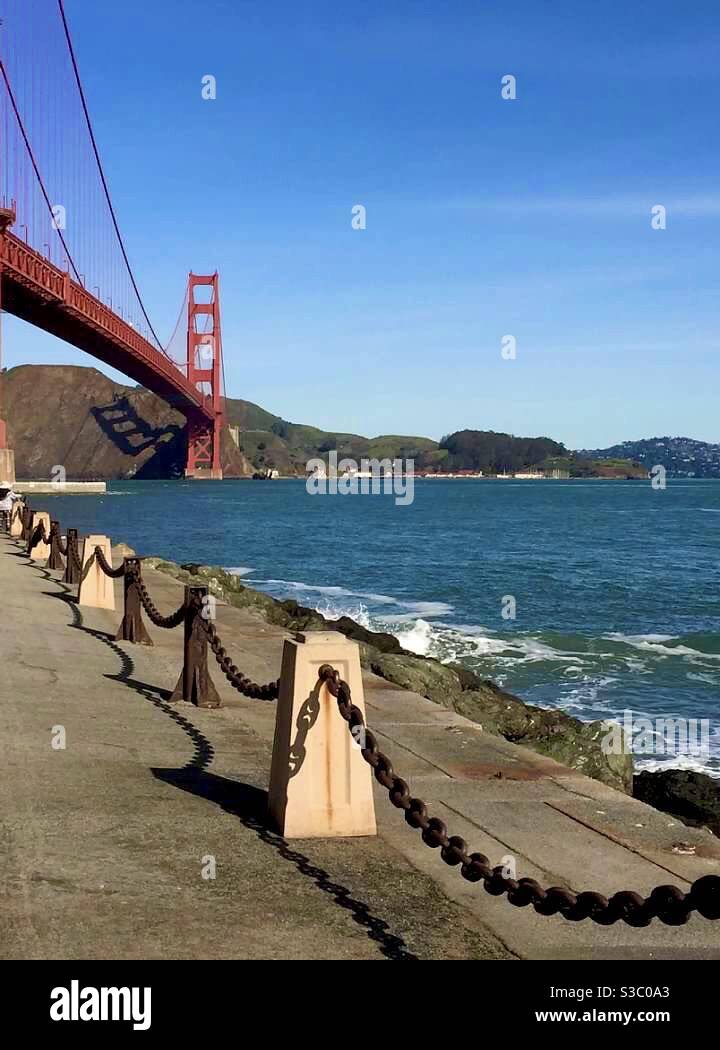 Le Golden Gate Bridge, San Francisco, California, USA - Image de stock capturée avec un smartphone