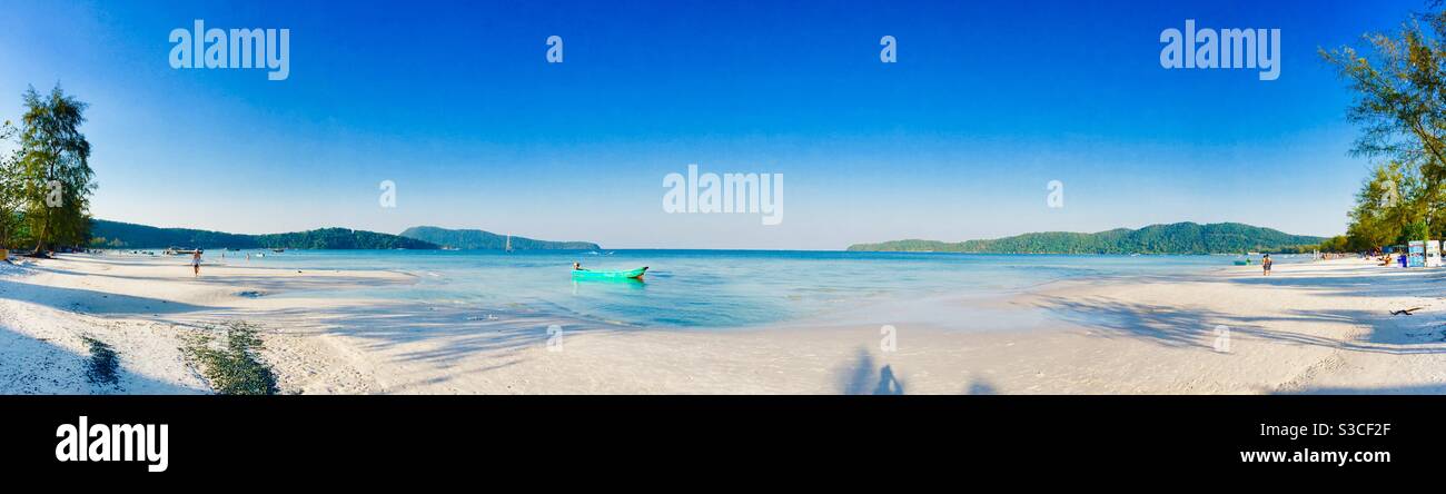 Baie de Saracen sur l'île côtière de Koh Rong Sanloem au Cambodge Banque D'Images