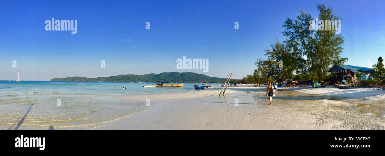 Baie de Saracen sur l'île côtière de Koh Rong Sanloem au Cambodge Banque D'Images