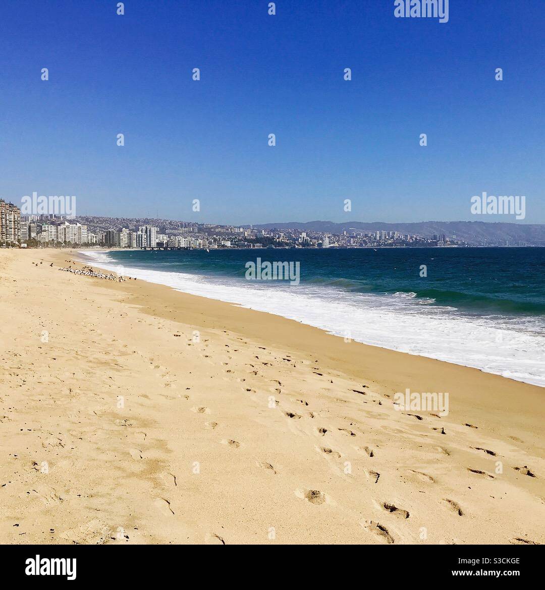 Vina Del Mar Beach Chili Banque D'Images