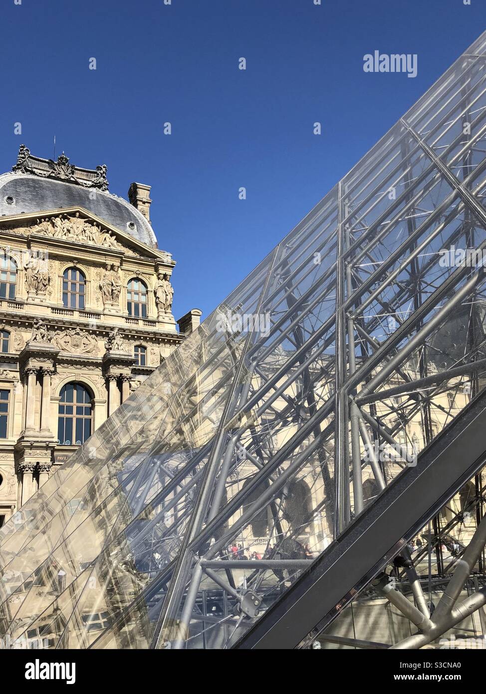 Louvre paris gros plan Banque D'Images