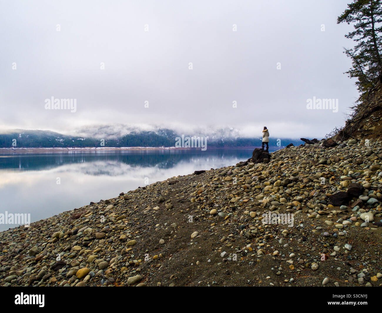 Lac CLE Elum - Image de stock capturée avec un smartphone