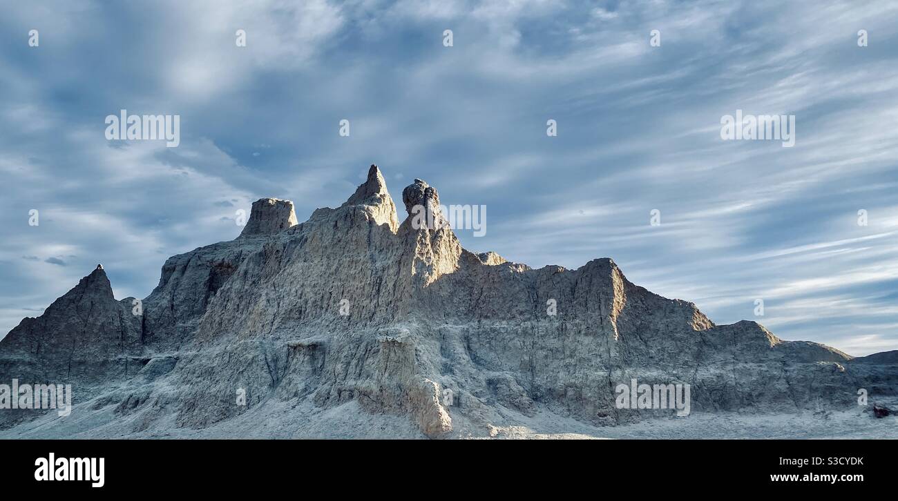 Formations géologiques dans les Badlands, Dakota du Sud, États-Unis - Image de stock capturée avec un smartphone