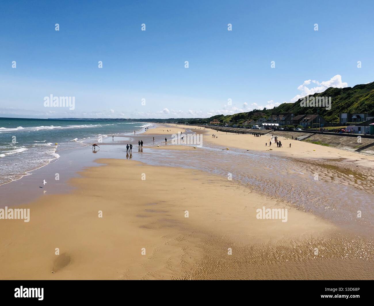 Omaha Beach à Vierville-sur-Mer en Normandie Banque D'Images