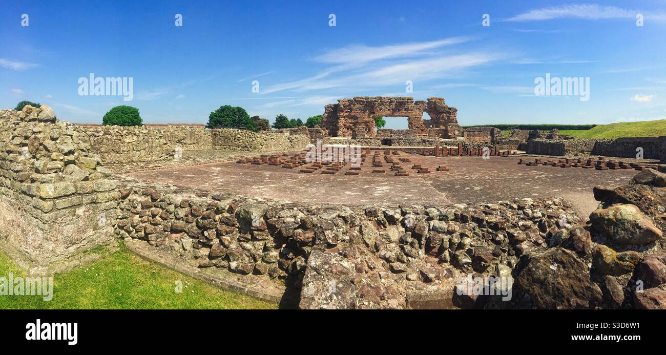 Wroxeter villa romaine et bains de mer ruines Banque D'Images