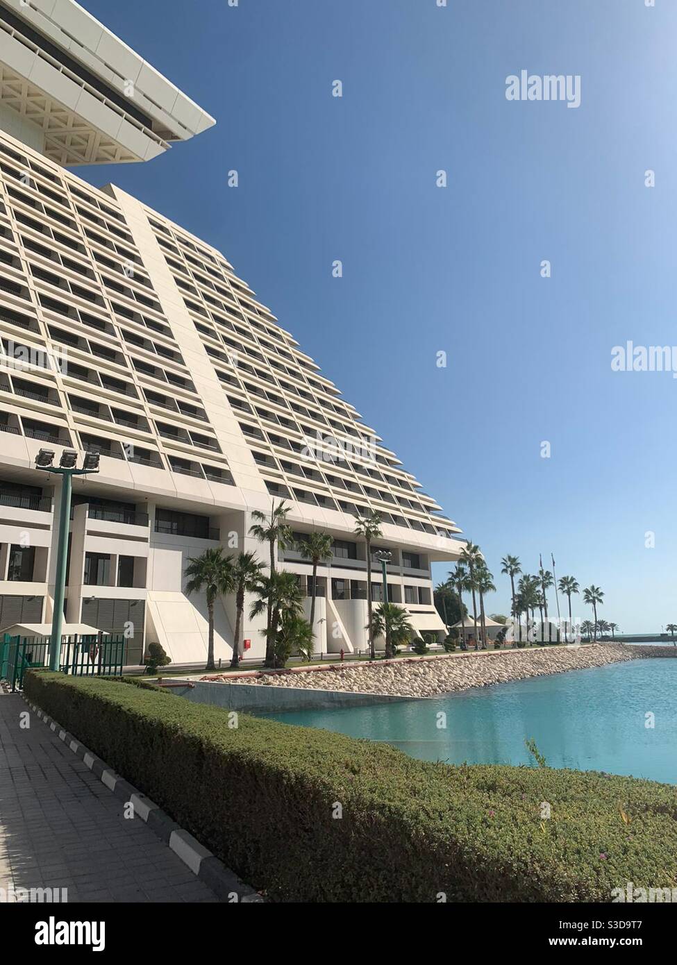 Vue rapprochée de l'hôtel Sheraton de Doha, Qatar Banque D'Images