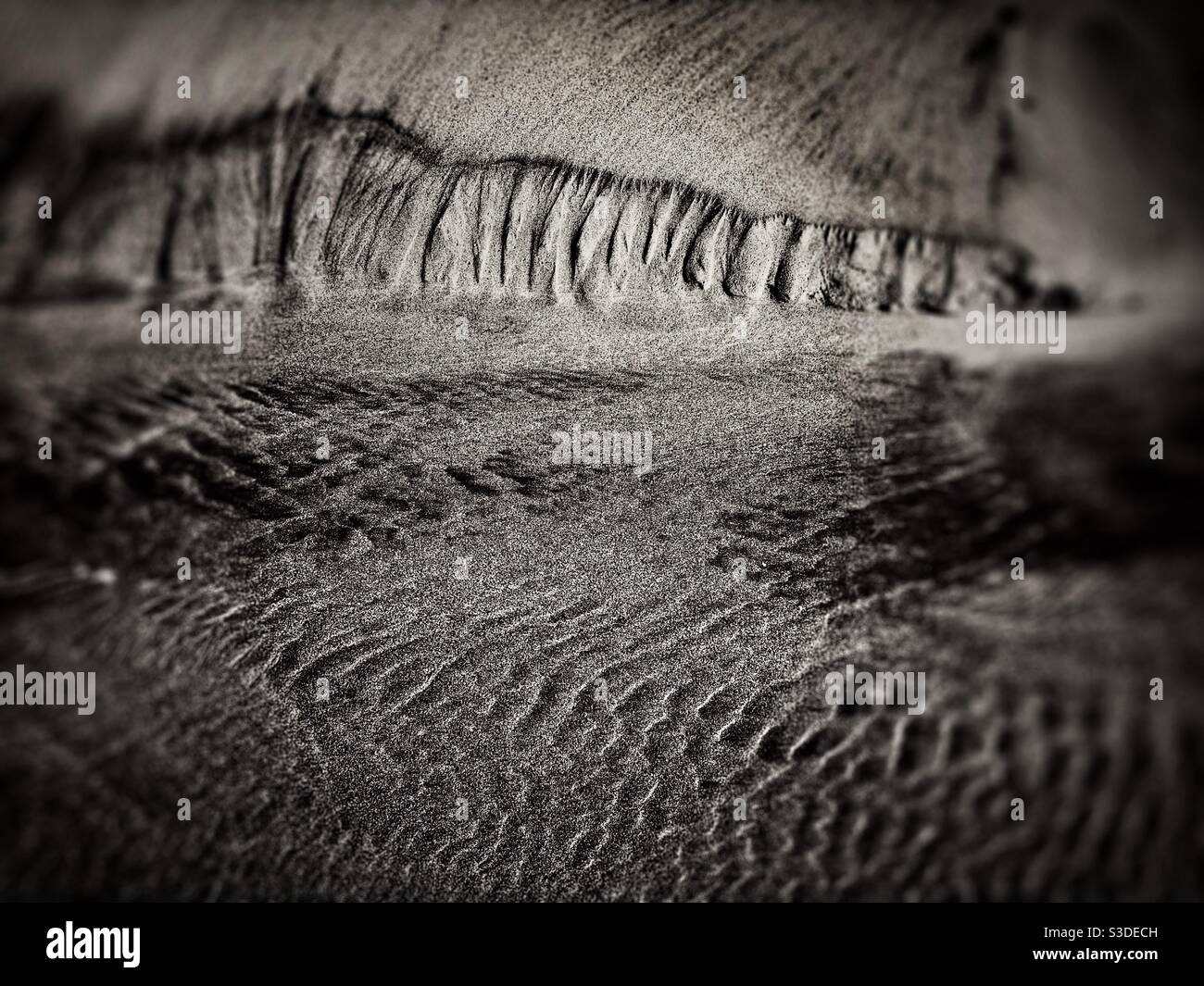 Image abstraite de plage de sable et de formes sur elle - Image de stock capturée avec un smartphone