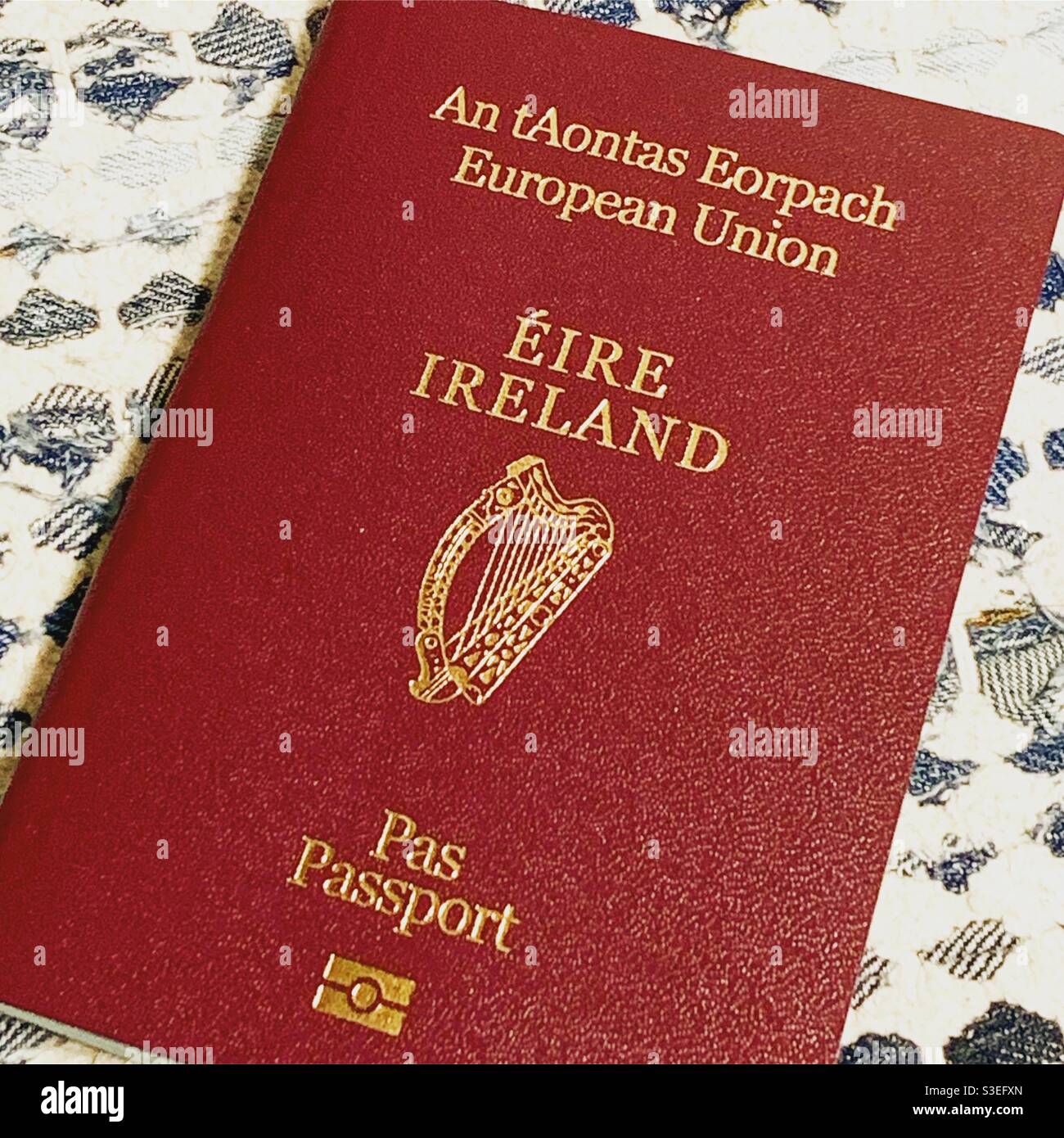 Passeport irlandais Banque D'Images