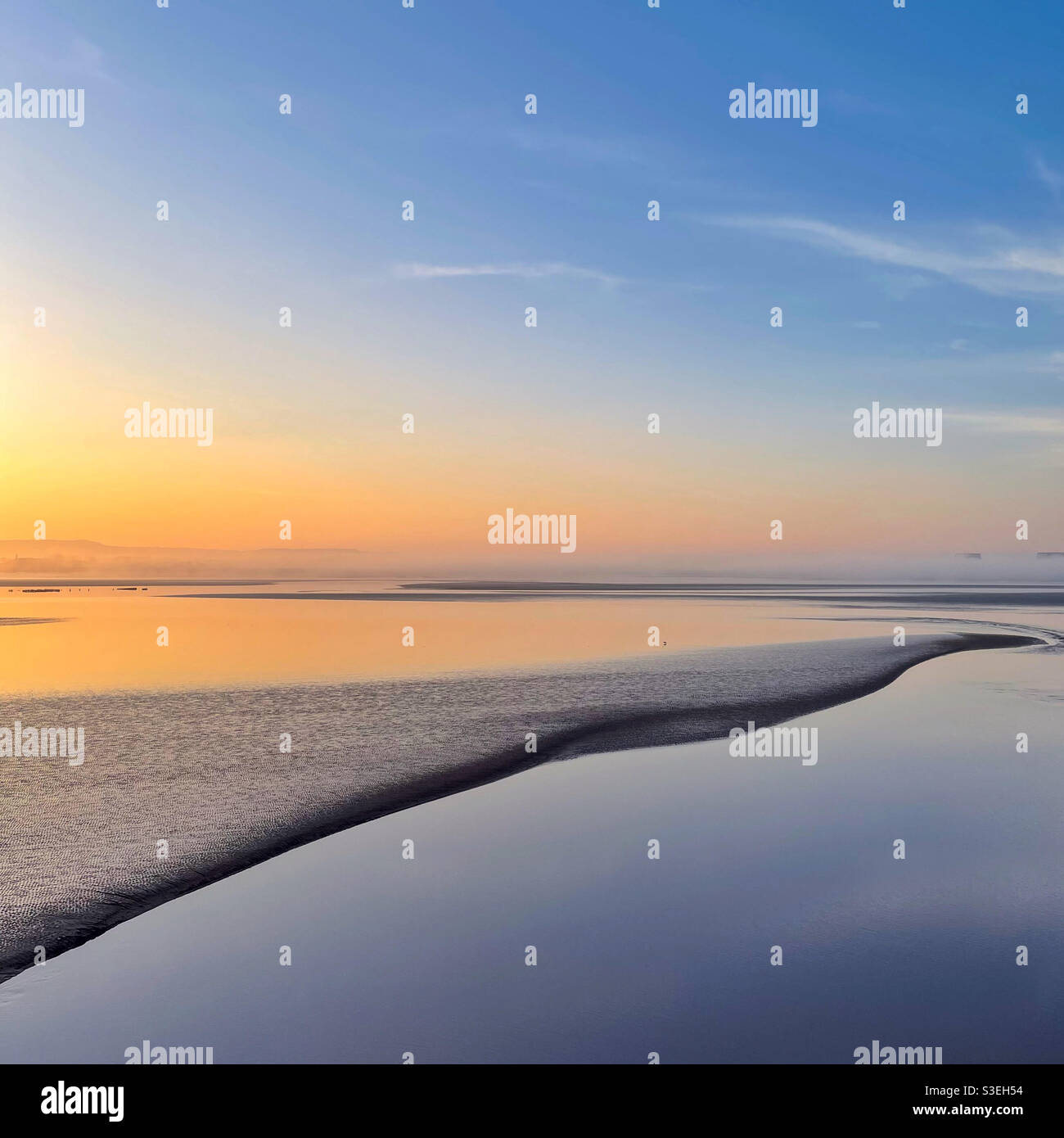 Rivière Severn au lever du soleil - Image de stock capturée avec un smartphone