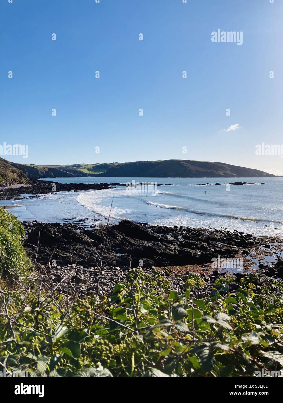 Plage Wembury Nr Plymouth Banque D'Images