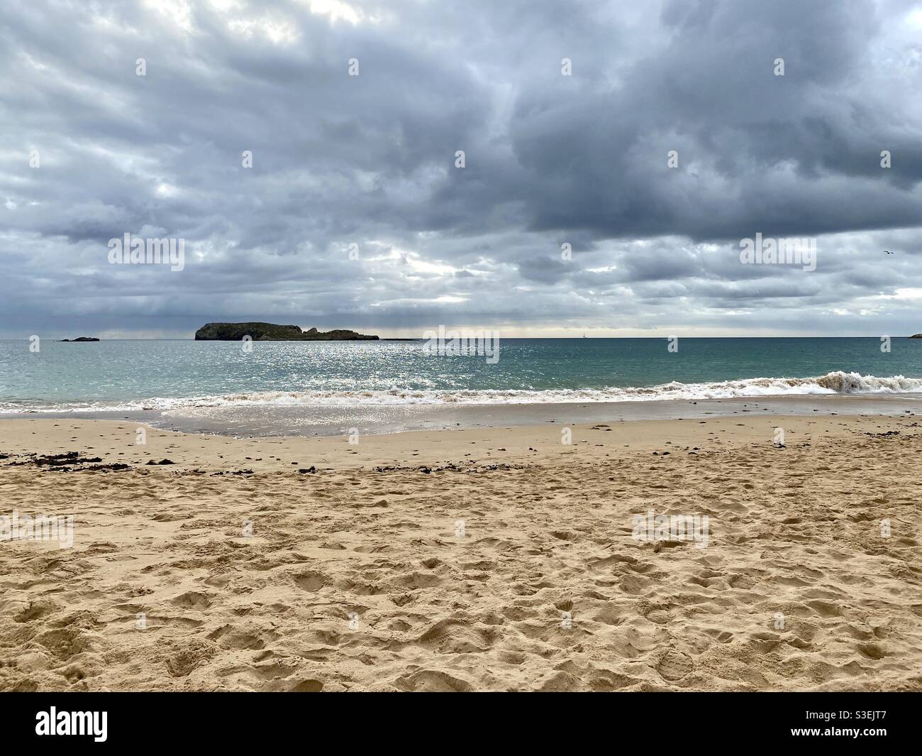 Couvert hiverne jour à Praia do Martinhal dans l'ouest Algarve Banque D'Images