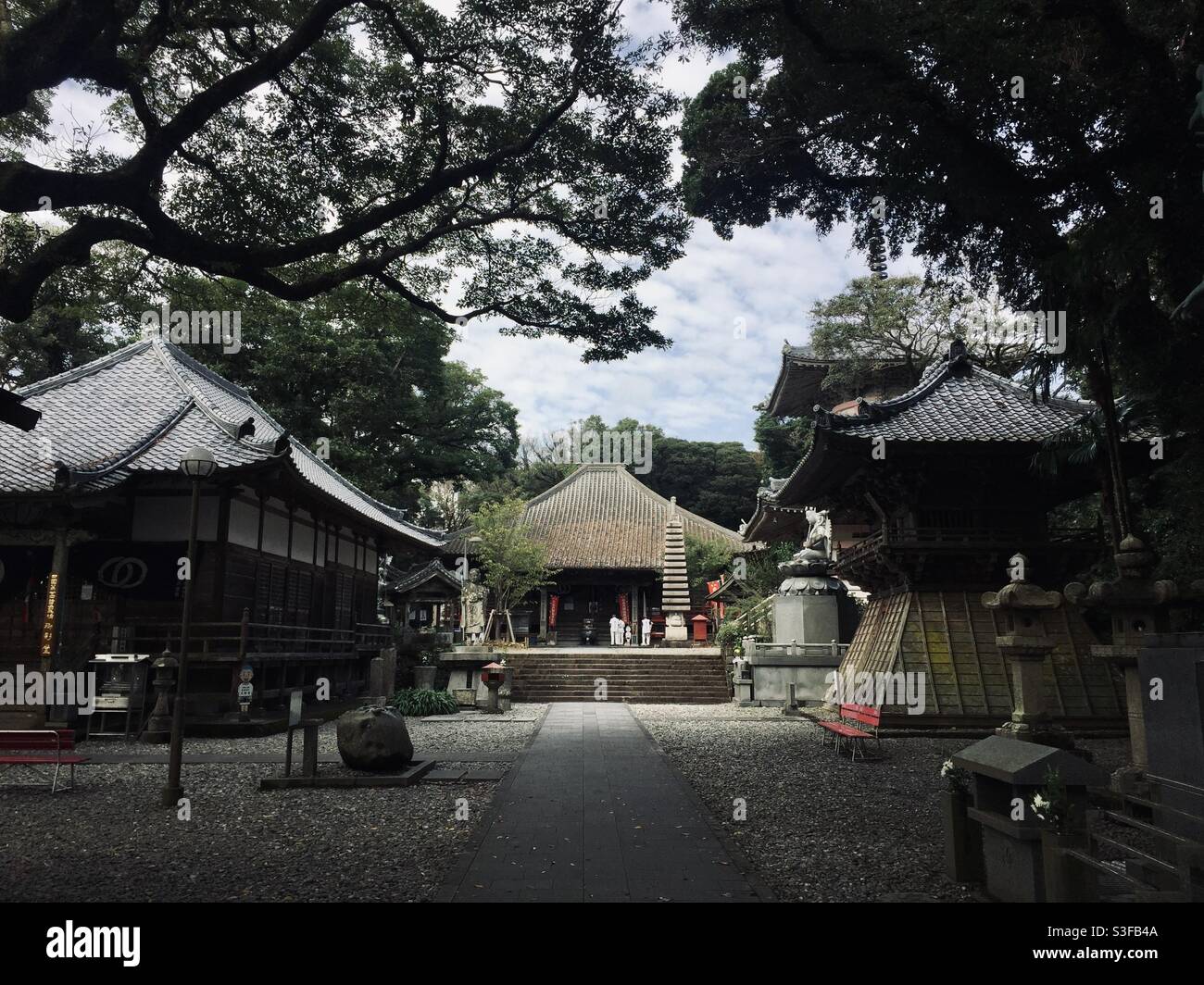 Paisible temple Hotsumisaki-ji à Shikoku 88 Banque D'Images