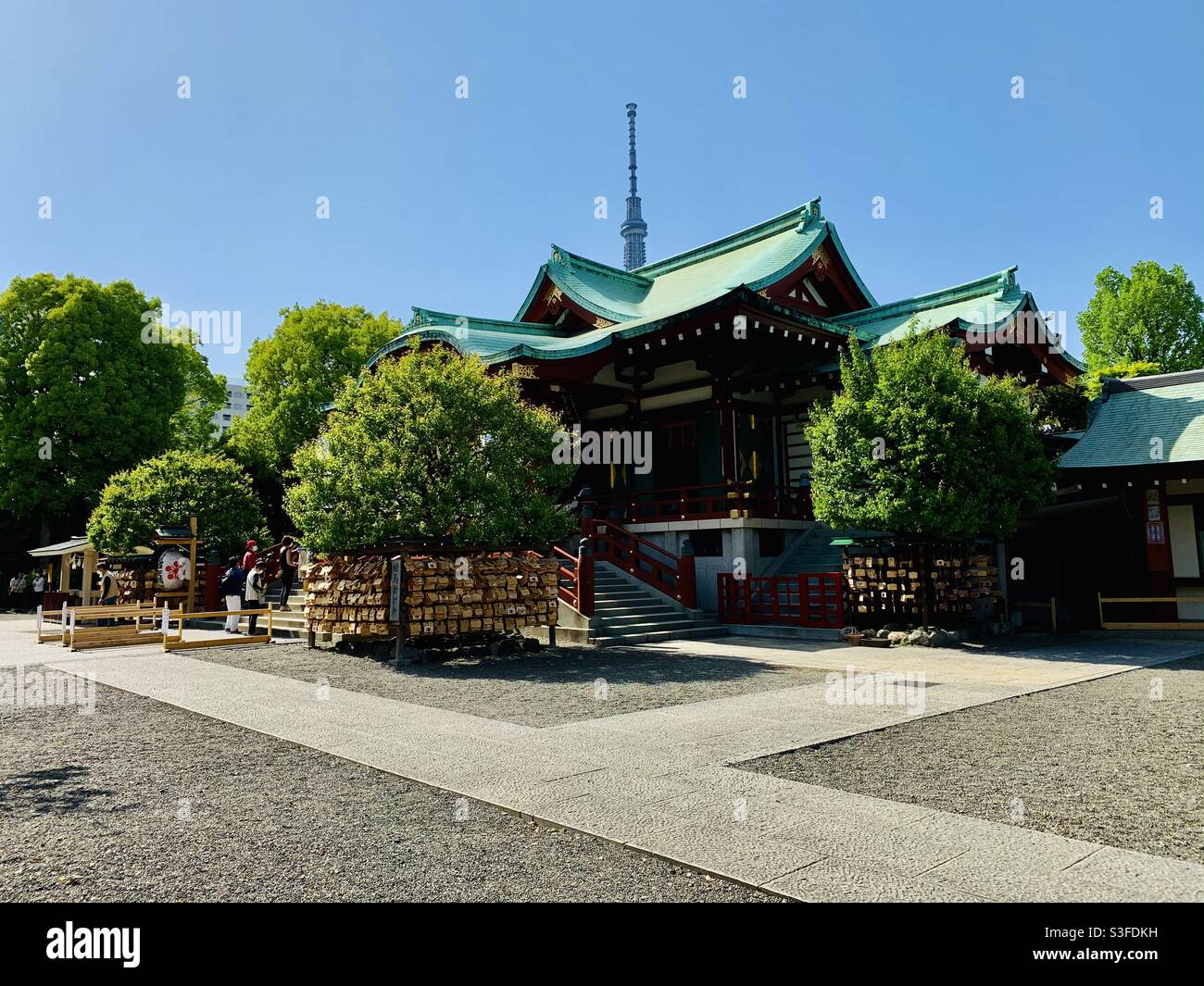 Sanctuaire de Kameido à Koto City, Tokyo, Japon. Banque D'Images