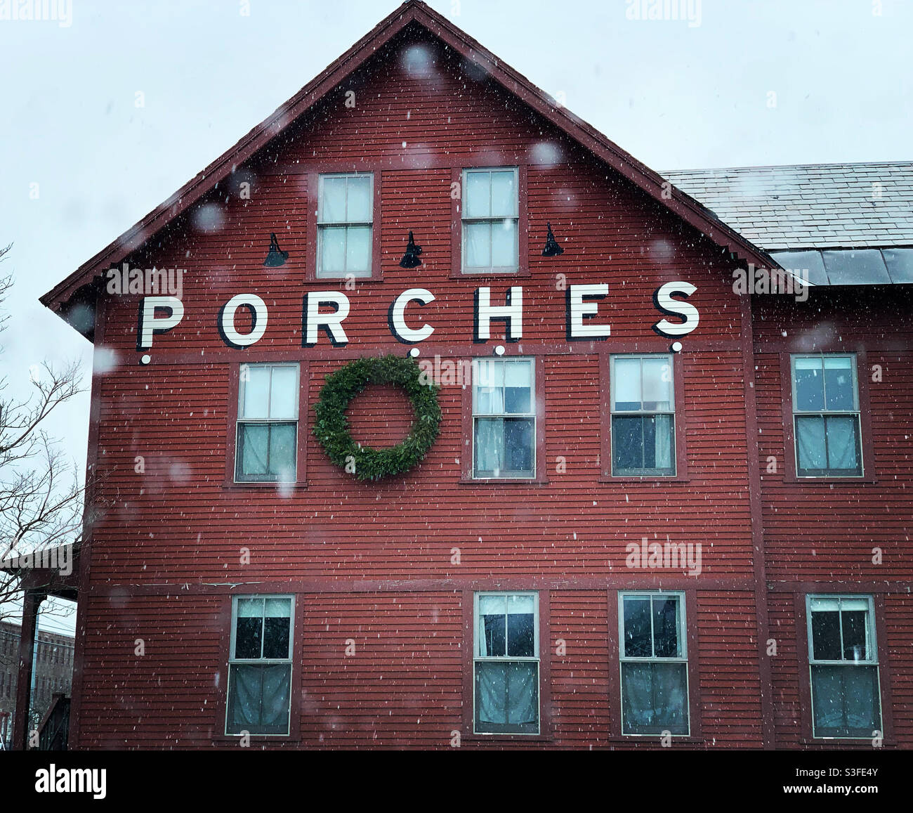Janvier 2021, The Porches Inn at MASS MoCA, North Adams, Berkshire County, Massachusetts, États-Unis Banque D'Images
