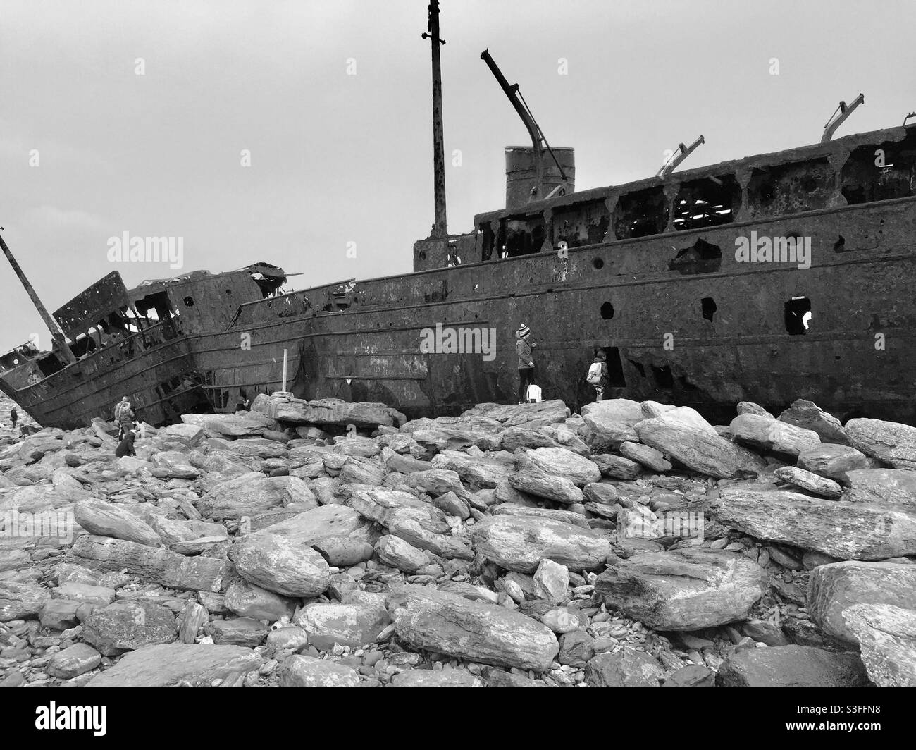 Le Shipwreck Inis Mor Banque D'Images