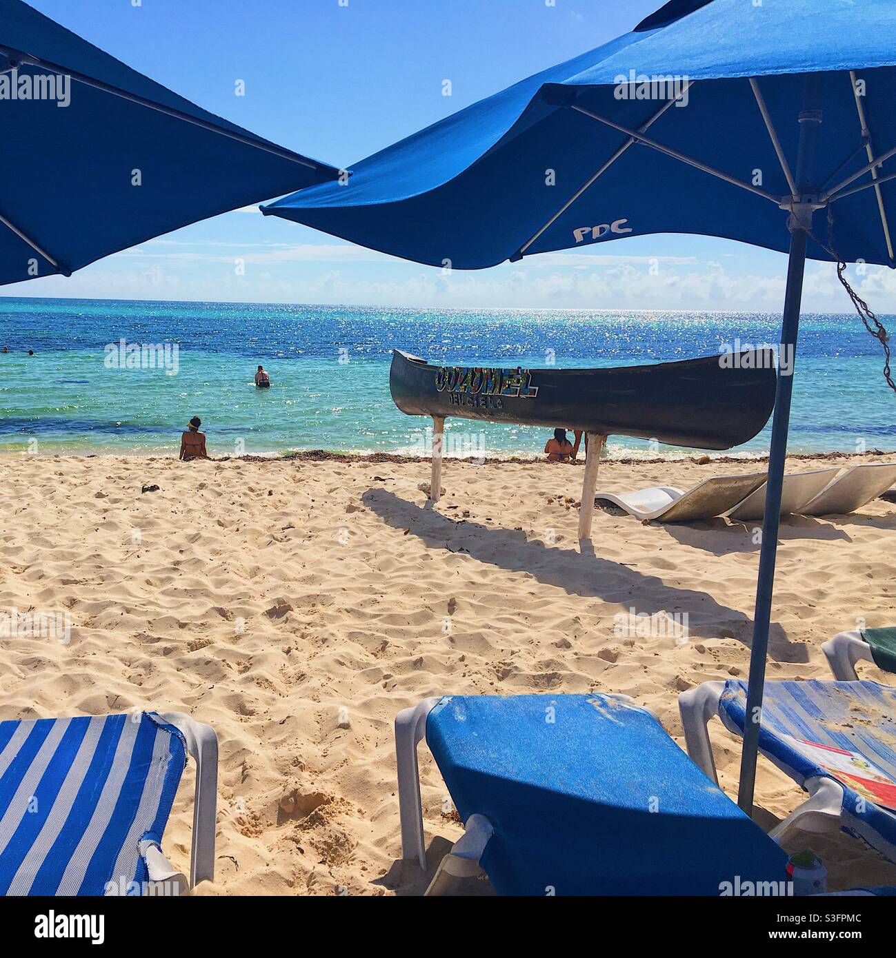 Vue sur l'océan, Cozumel, Mexique Banque D'Images