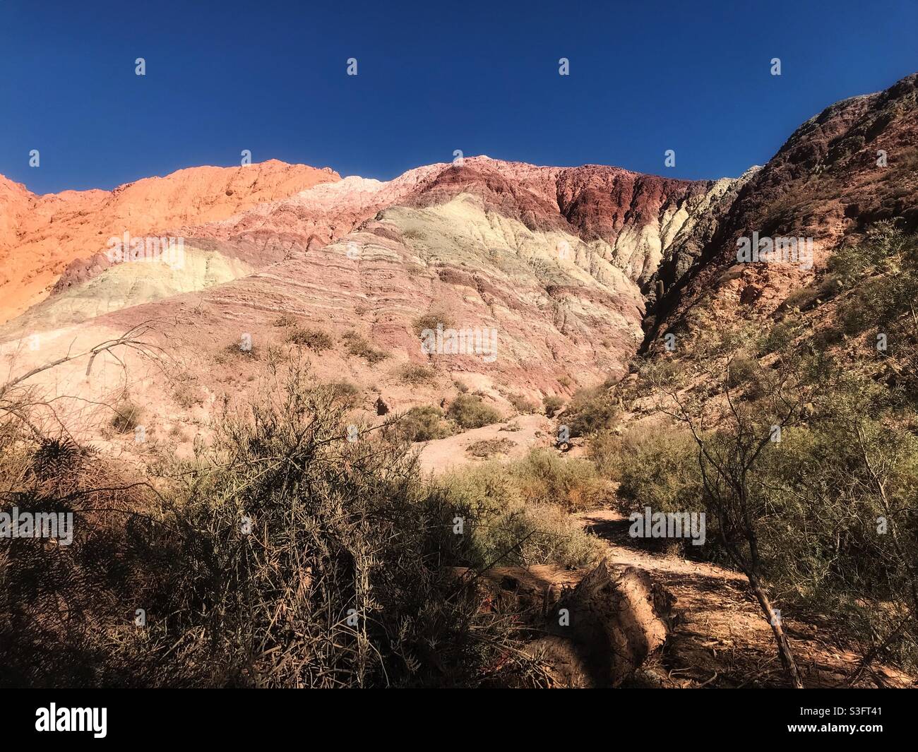 Seven Colors Hill, Purmamarca, province de Jujuy, nord de l'Argentine Banque D'Images