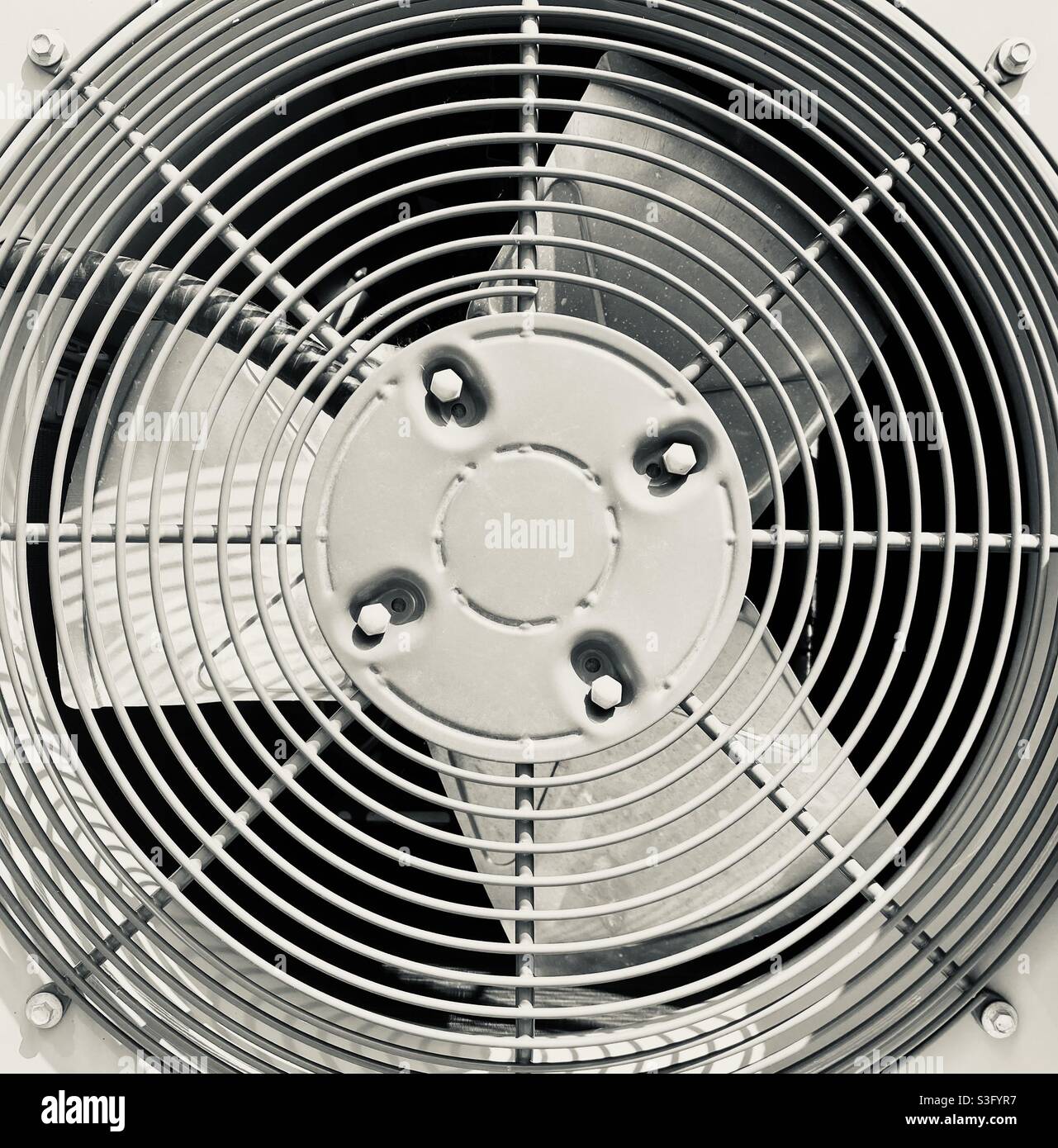 Ventilateur noir et blanc de l'unité de climatisation à Rockford, Illinois  Photo Stock - Alamy