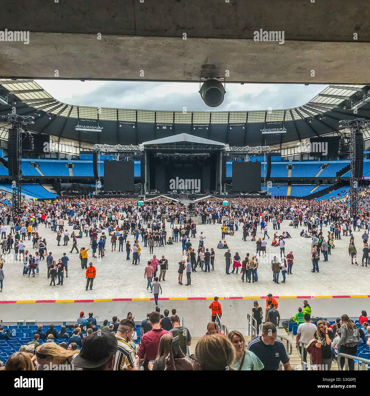Concert de stade, Manchester City - Image de stock capturée avec un smartphone