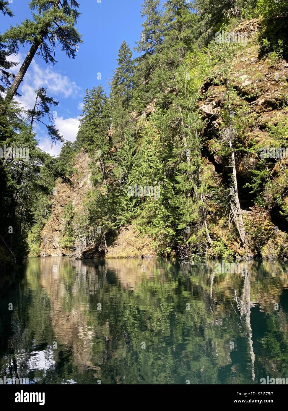 Exploration du lac Ross dans le parc national de North Cascades, Washington, États-Unis Banque D'Images