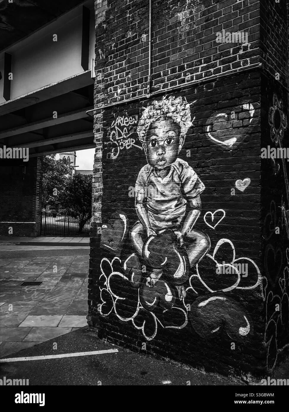 Street art, Camden, Londres Banque D'Images