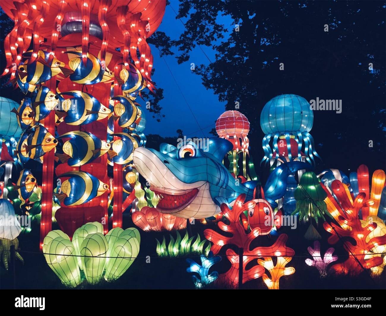 Festival des lanternes chinoises de Philadelphie Banque D'Images