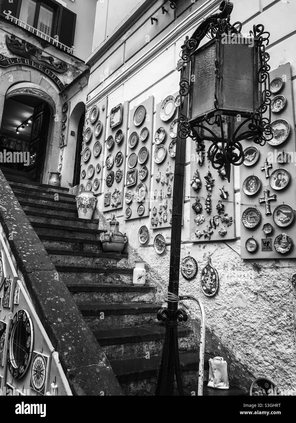 À quelques pas de la boutique de souvenirs, Amalfi, Italie Banque D'Images