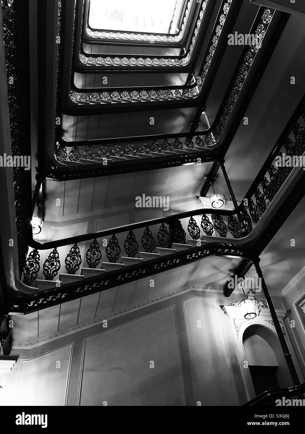 Le Grand Hôtel, Brighton, escalier Banque D'Images