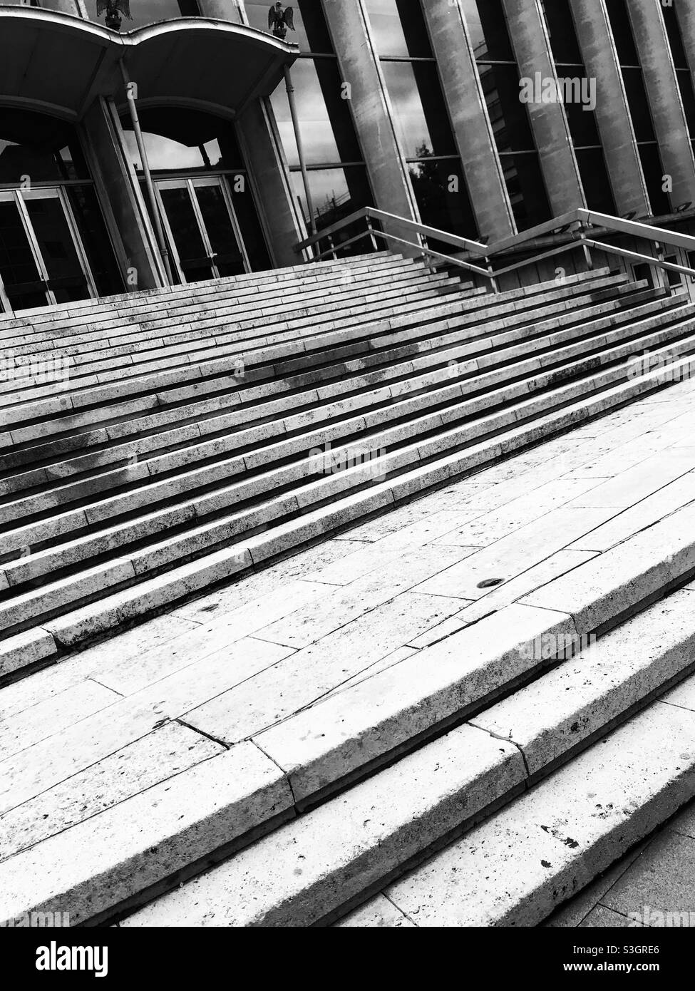 Entrée au palais de justice, Spinningfields, Manchester Banque D'Images