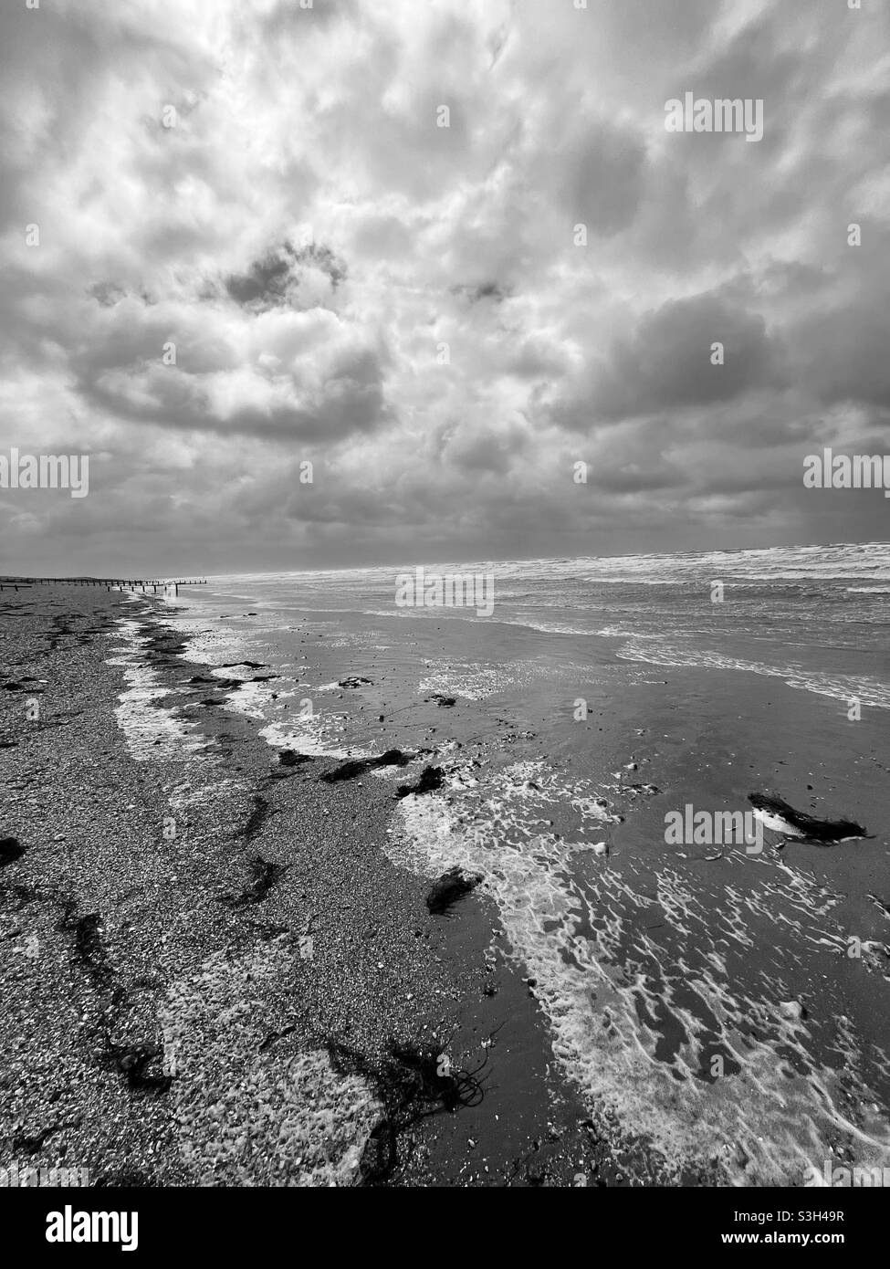 Scène de plage Noir - Image de stock capturée avec un smartphone