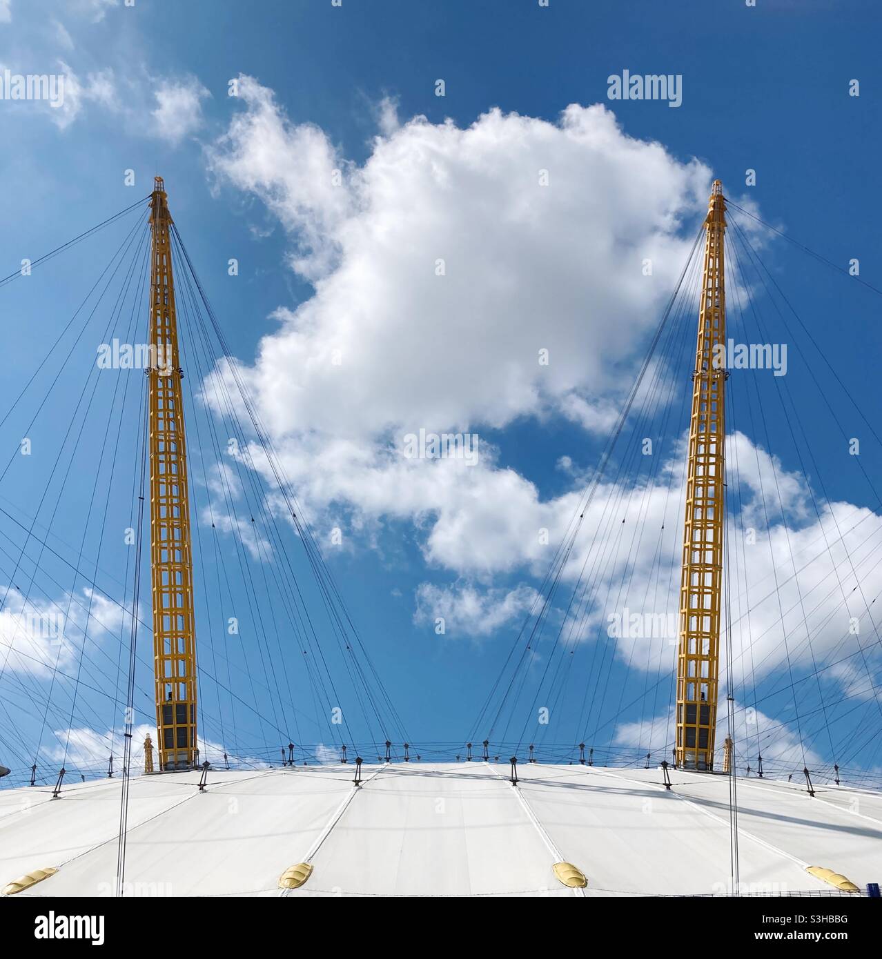 Vue sur le sommet de l'o2 à Londres Banque D'Images