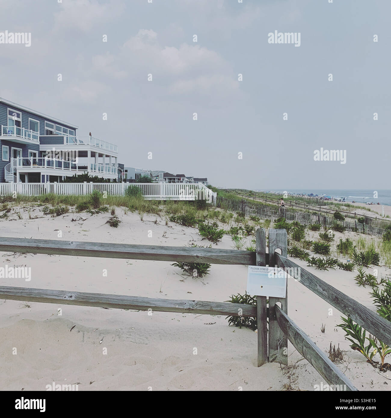 Juillet 2021, une maison sur la plage, Surf City, long Beach Island, Ocean County, New Jersey, États-Unis Banque D'Images