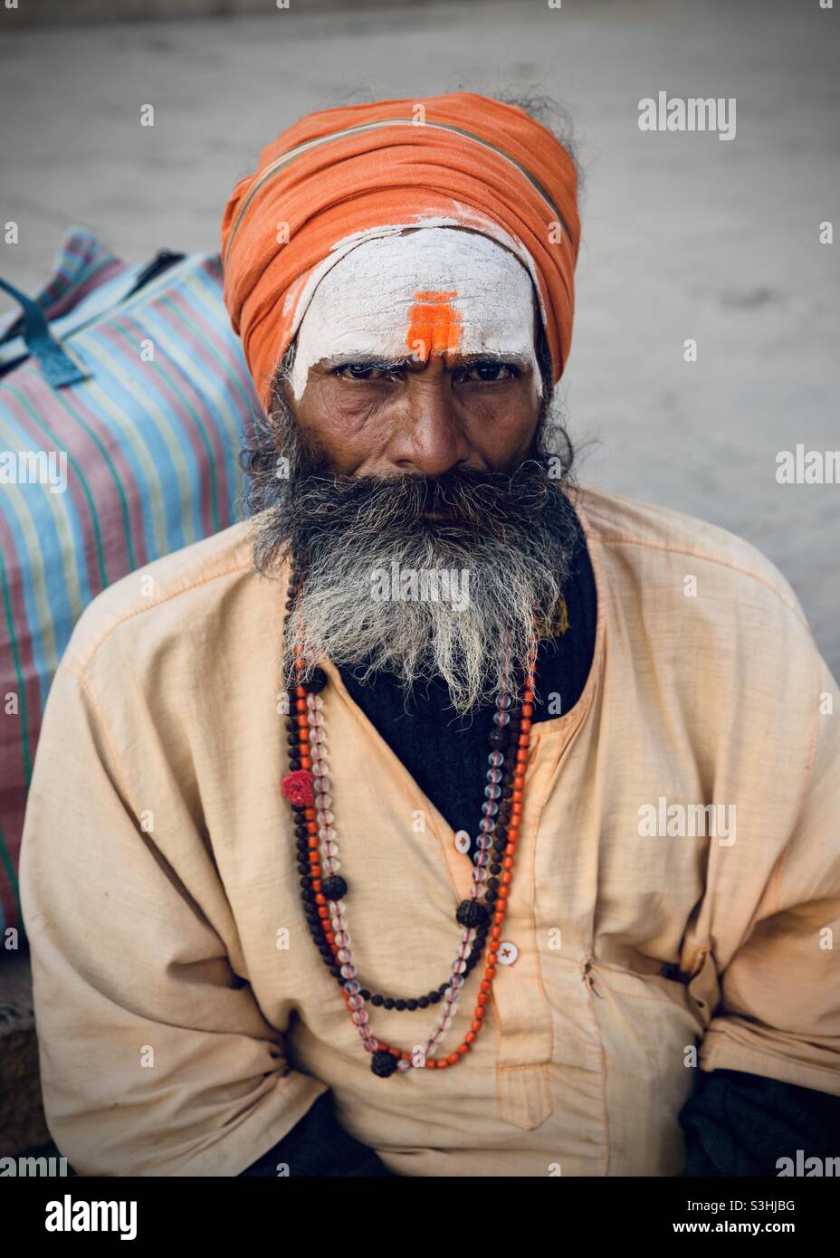 Portraits de Varanasi, Inde Banque D'Images