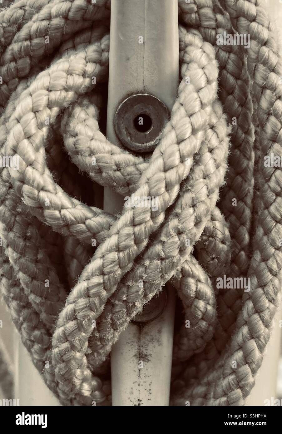 Corde amarrée Banque D'Images