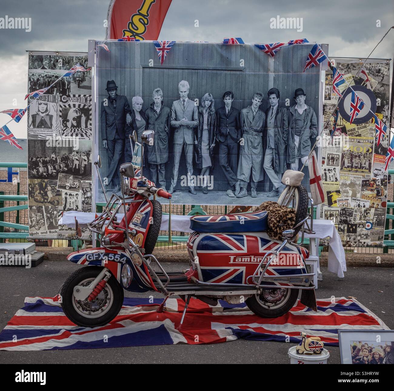 Lambretta à Brighton Banque D'Images