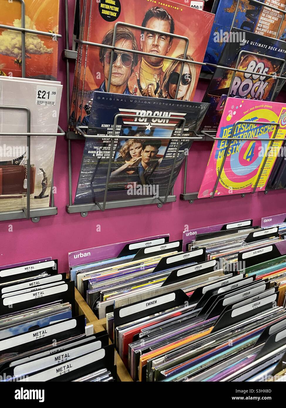 Top Gun Vinyl , vinyle, pistes, records Banque D'Images