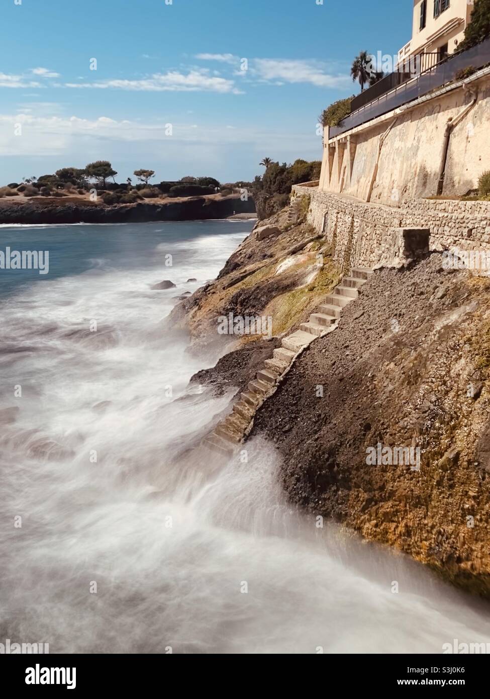 Chemin de bord de mer français Banque D'Images