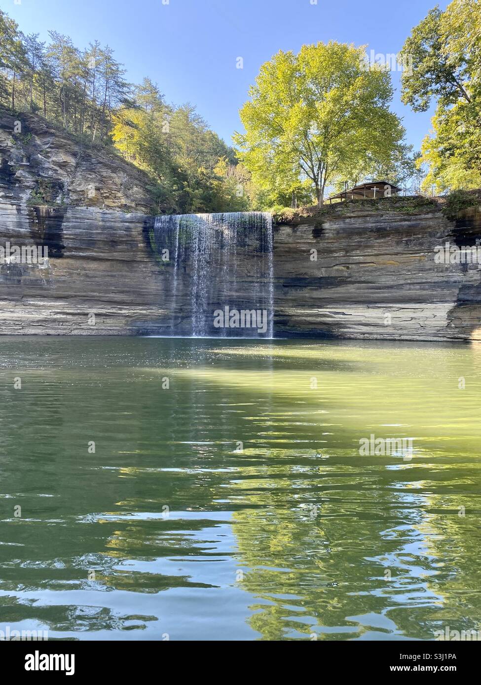 Cascade « 76 chutes » dans le lac Cumberland, Albany, Kentucky Banque D'Images