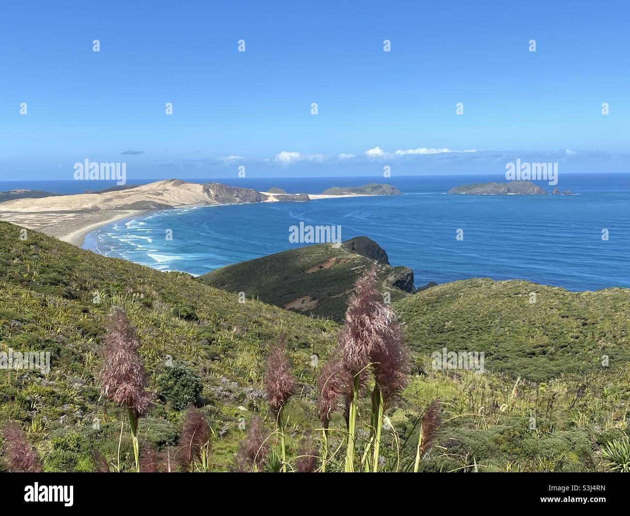 Du cap Reinga, Nouvelle-Zélande Banque D'Images