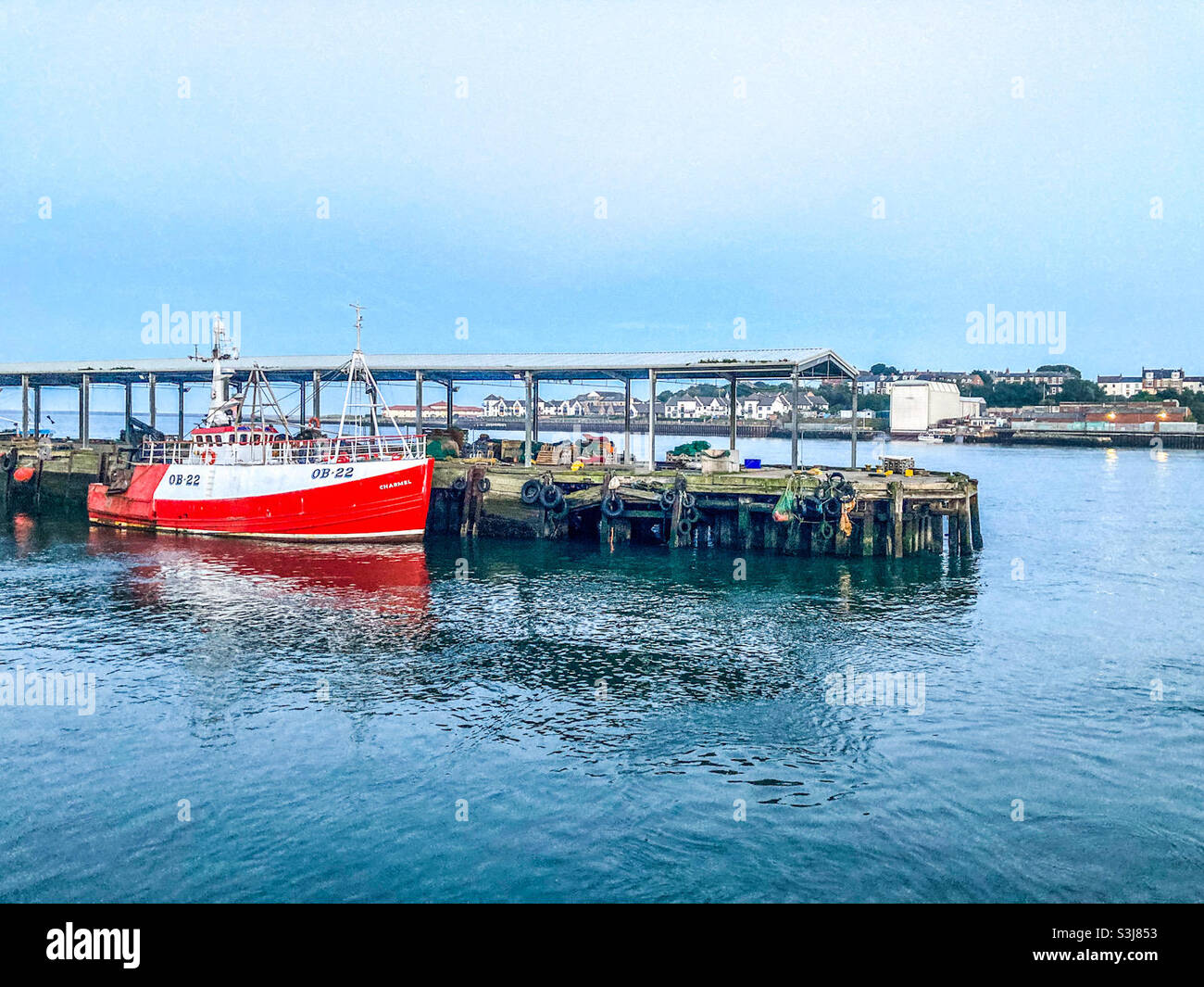 Bateau de pêche au quai à poissons de North Shields Banque D'Images