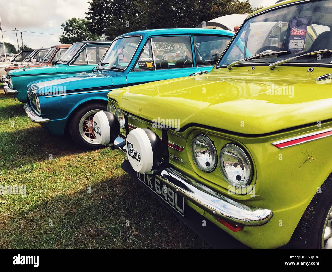 Sunbeam Imp Classic Rally Cars au Castle Combe circuit Rally Day Banque D'Images