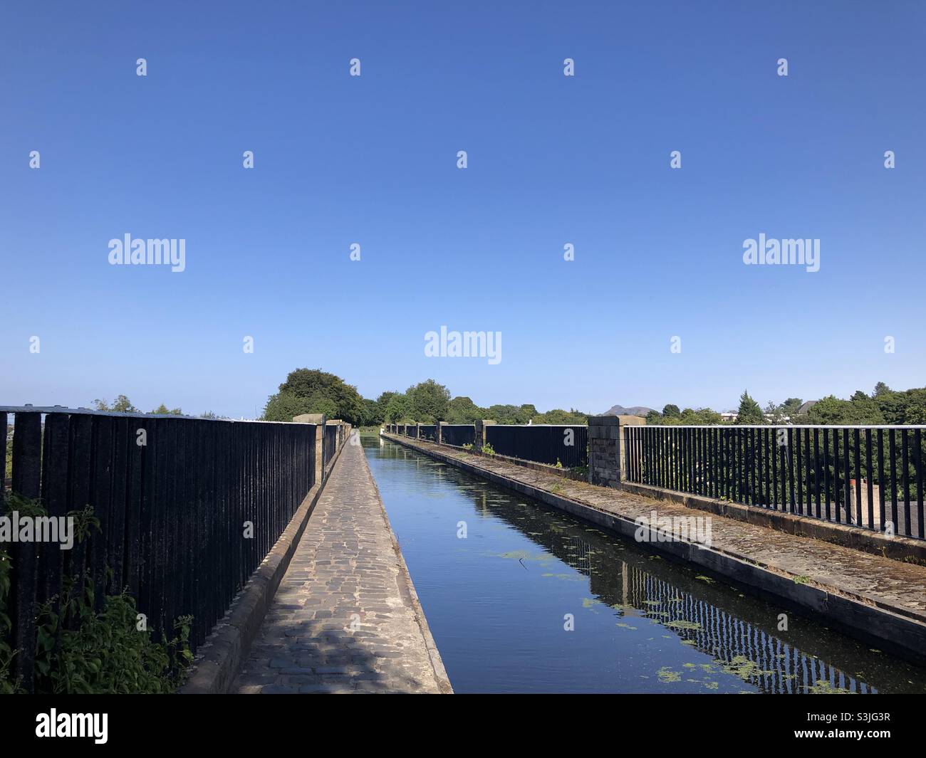 Union Canal Edinburgh – chemin cyclable de la piste cyclable de Slateford Acqueduct Banque D'Images