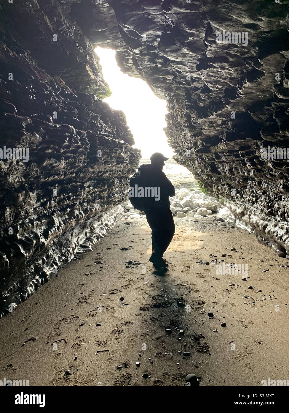 Hidden Cave Southherndown Beach South Wales Royaume-Uni Banque D'Images