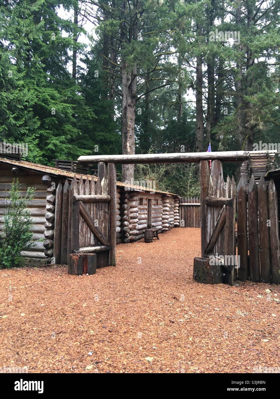 Fort Clatsop Lewis et Clark National Historical Park Astoria Oregon Banque D'Images